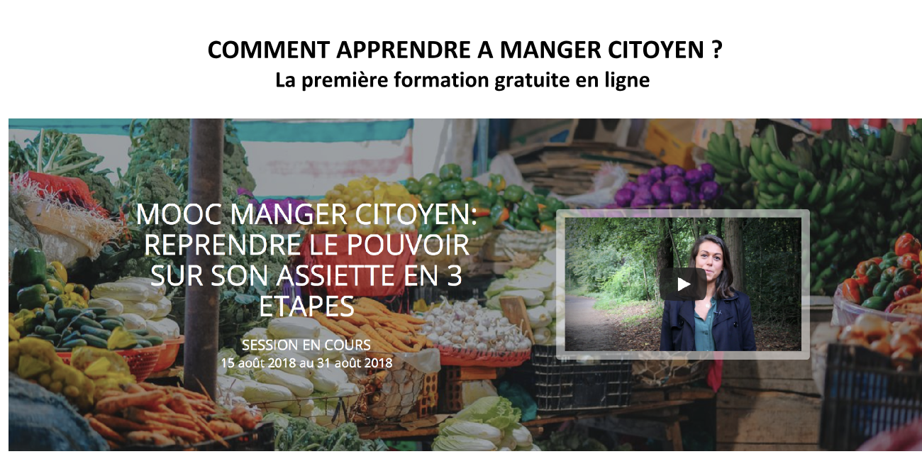 LE MOOC MANGER CITOYEN: Inscriptions ouvertes ! - Manger Citoyen